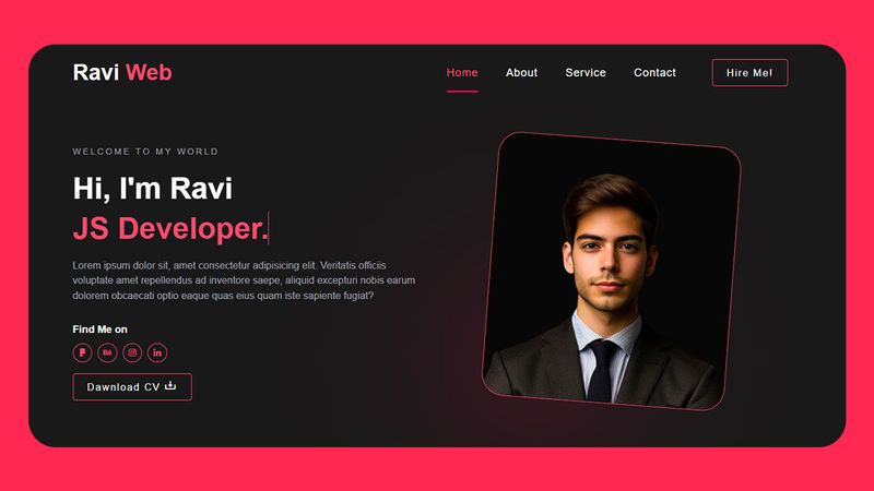 Responsive Portfolio Website Using HTML CSS Javascript - Buymeacoffee