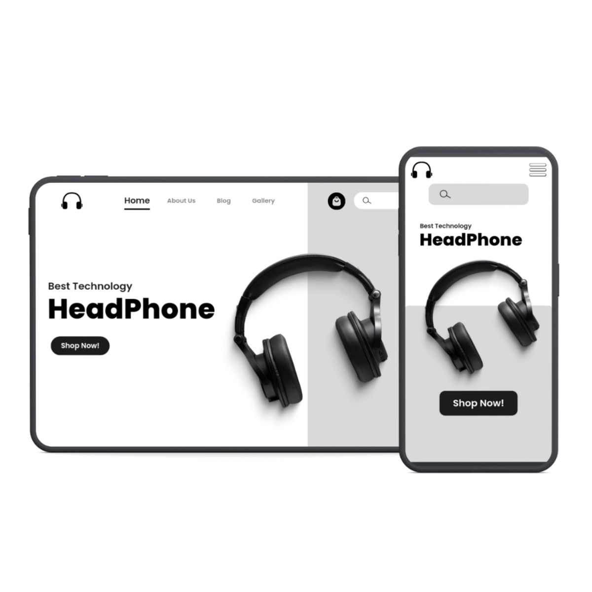 Headphone Store Website Using HTML CSS source