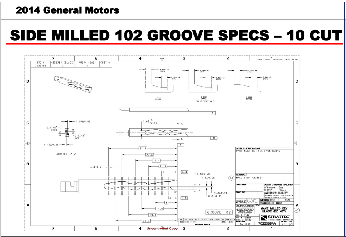 GM HU100 10 Cut Re-Key Pinning Instructions
