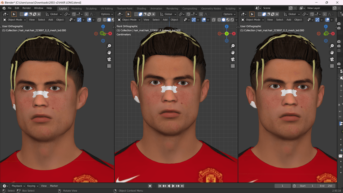 CR7 2003 MAN UNITED DEBUT FACE MOD FOR FC25V1