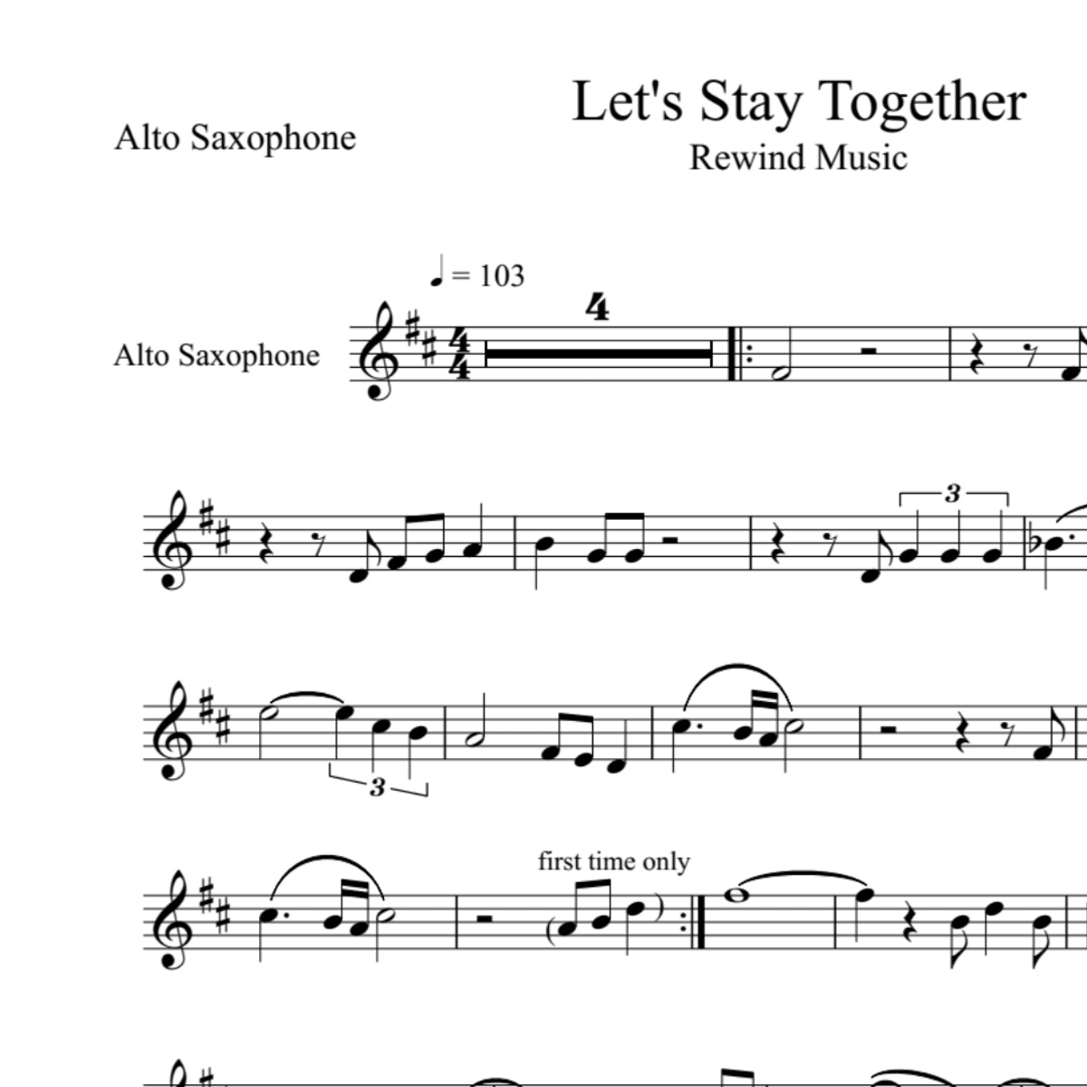 BT0289 Let's Stay Together Backing Track and Sheet Music