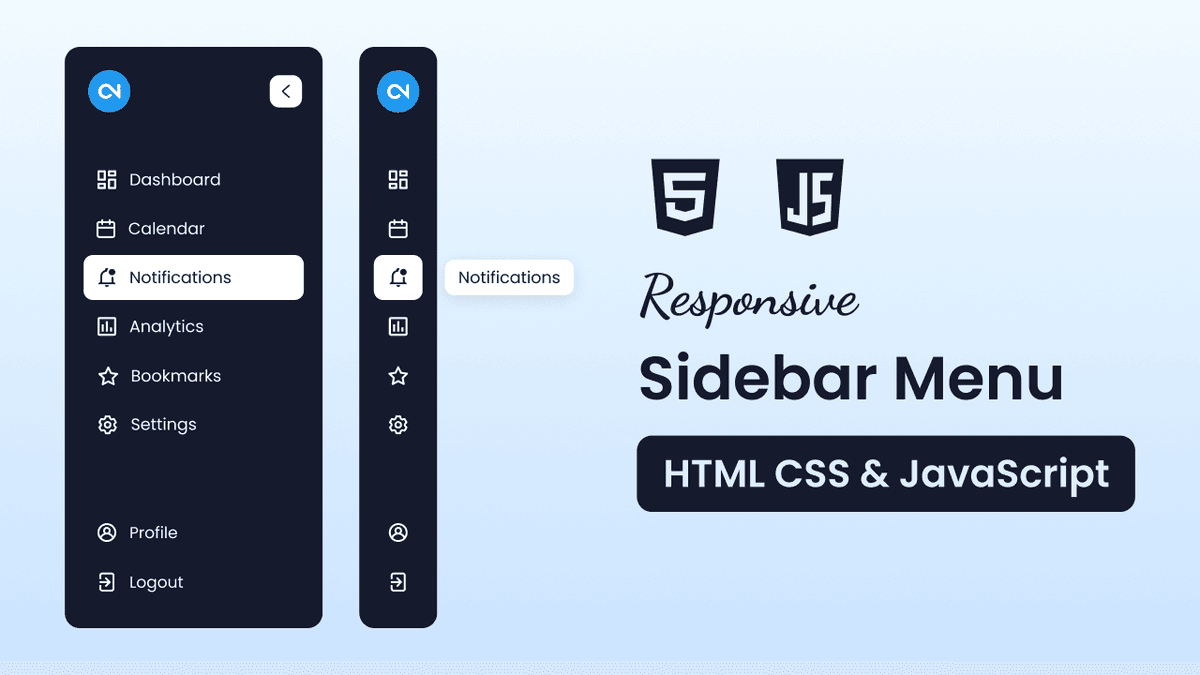 Responsive Sidebar Menu in HTML CSS & JavaScript - Buymeacoffee