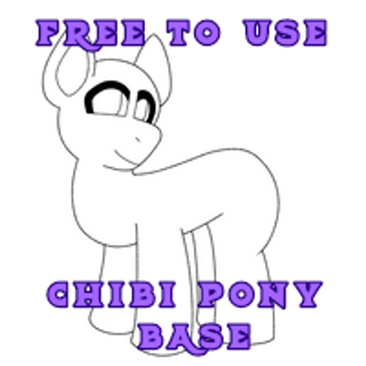 (Old) Free To Use Chibi Pony Base