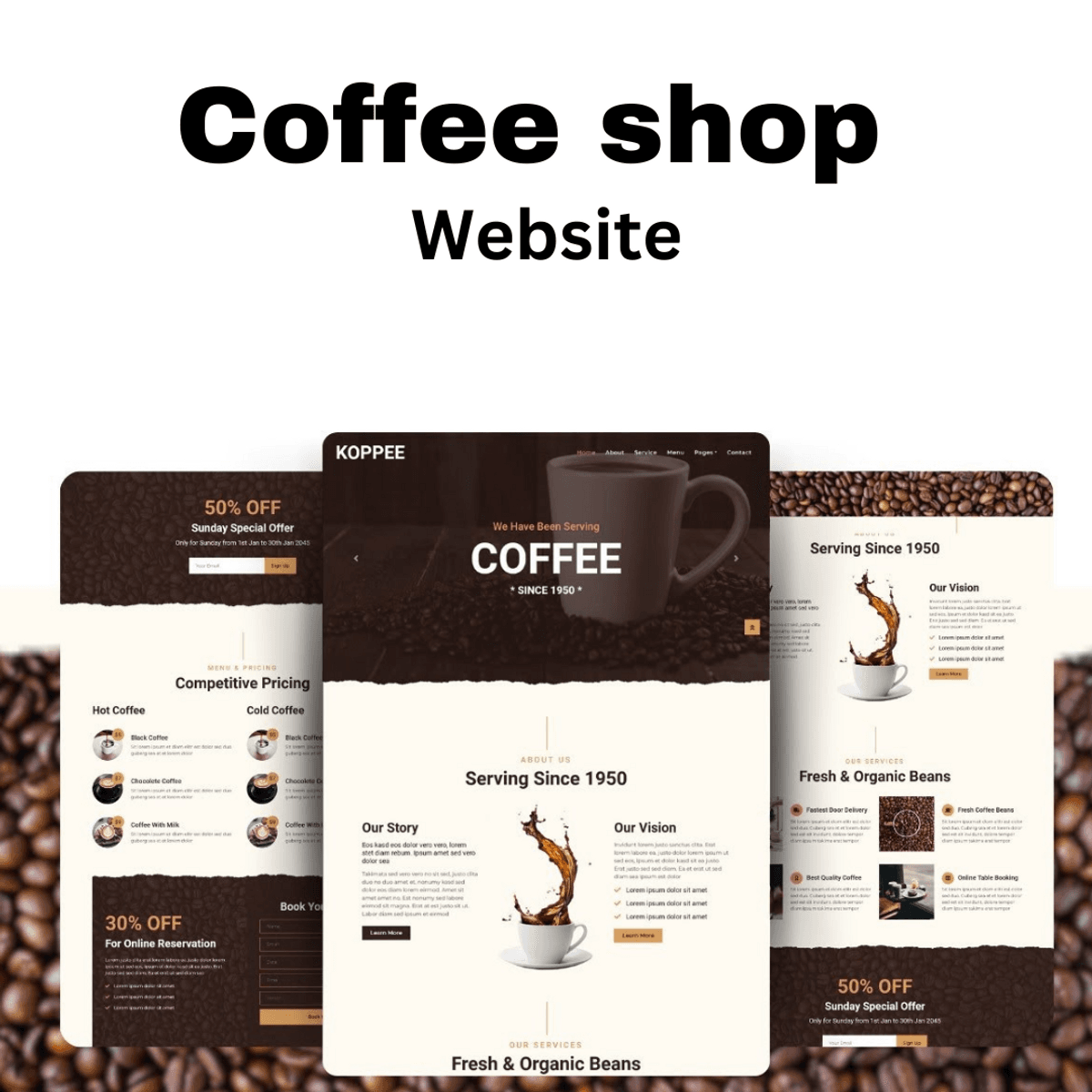 Responsive Coffee Shop Website
