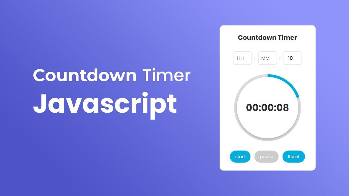 Count Down Timer in HTML CSS and Javascript
