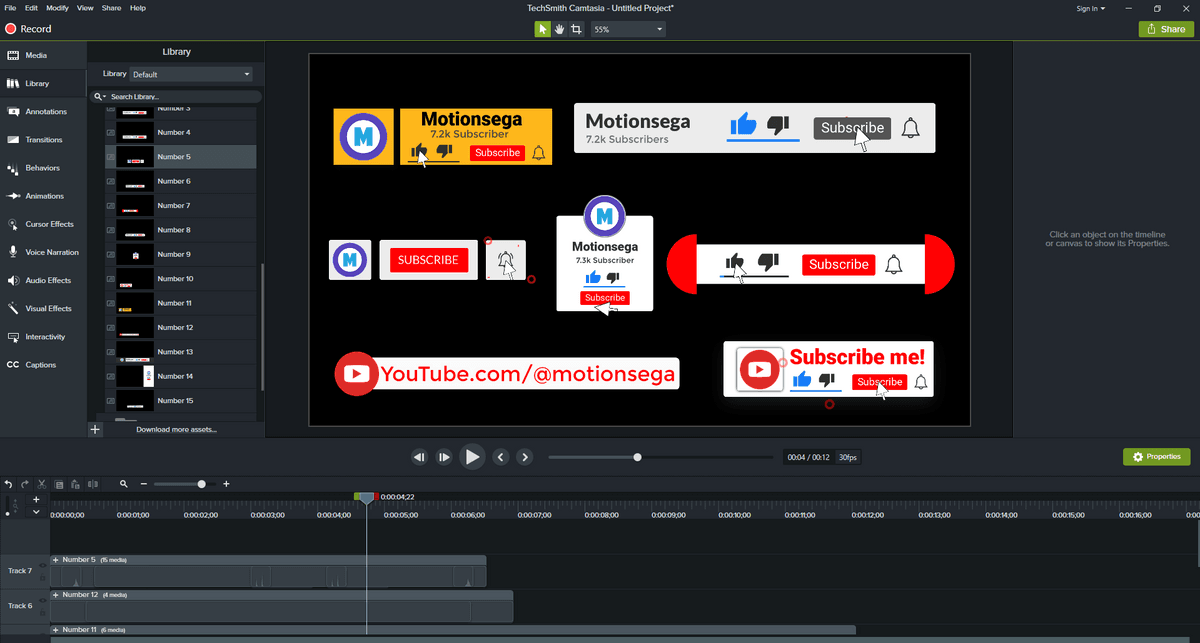32 Camtasia YouTube Asset Bundle