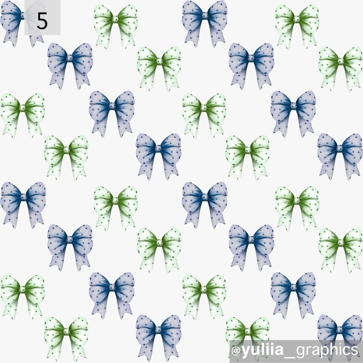Polka Dot Bows № 5