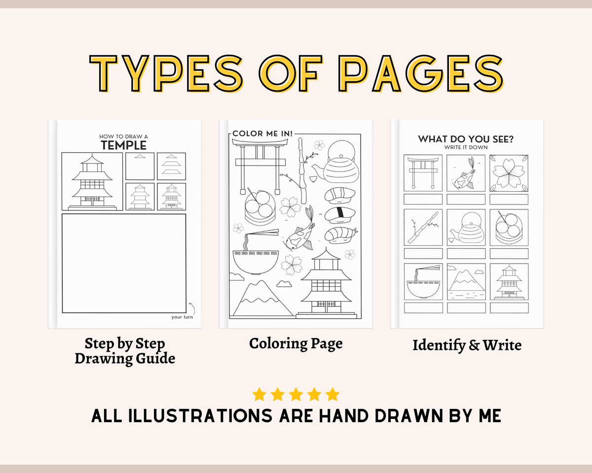 Japan Themed: How To Draw Worksheets