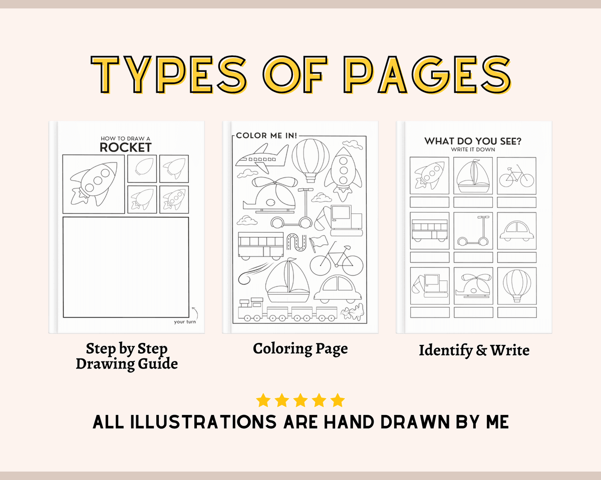 Transport Themed: How To Draw Worksheets