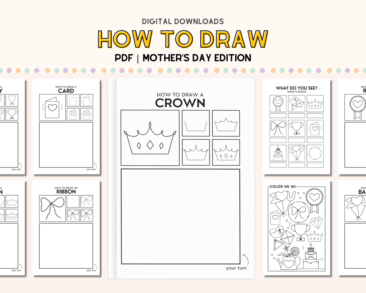 Mother's Day Themed: How To Draw Worksheets