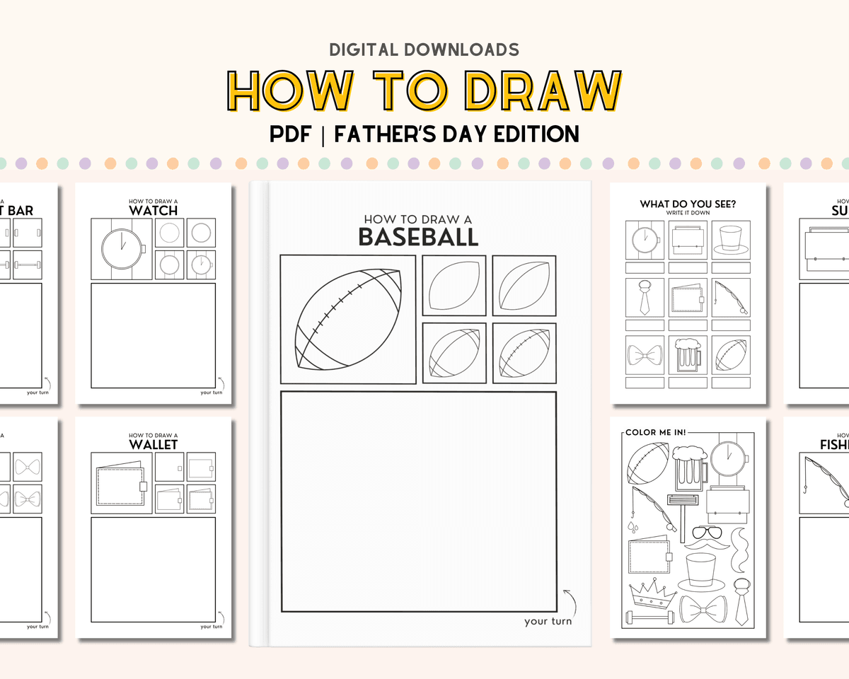 Father's Day Themed: How To Draw Worksheets