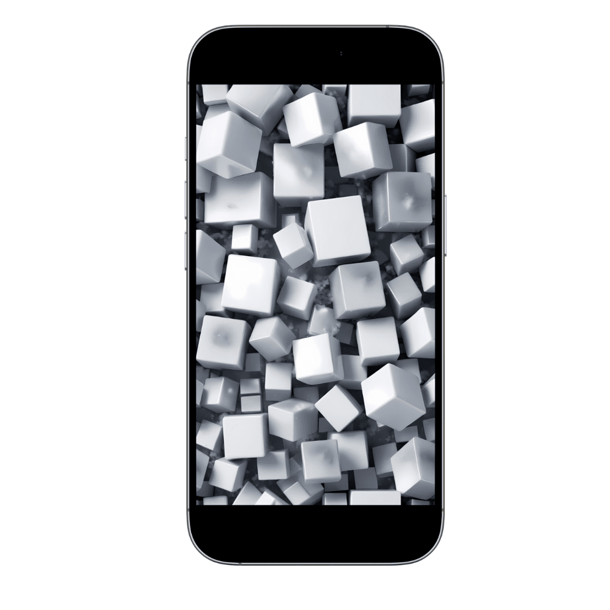 Frosted Winter Cubes in White and Silver
