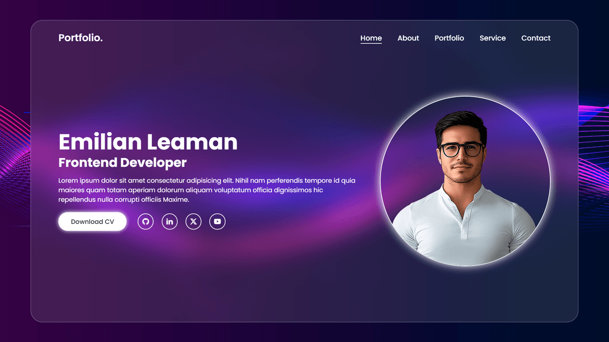 Personal Portfolio Website in HTML & CSS - Buymeacoffee