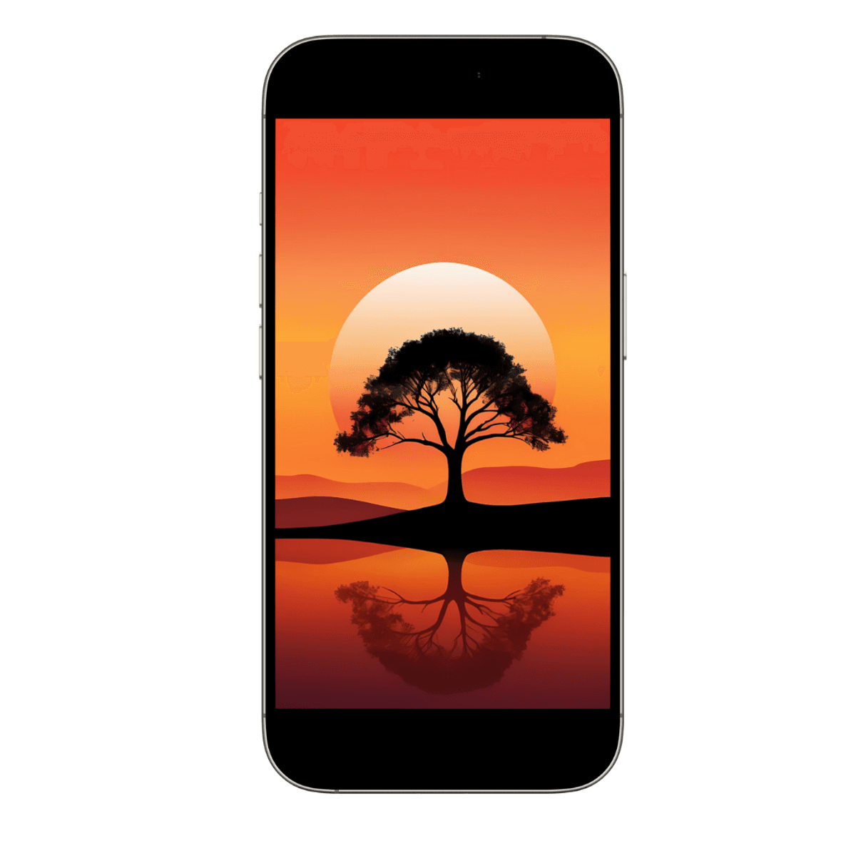 Gradient Sunset Silhouette