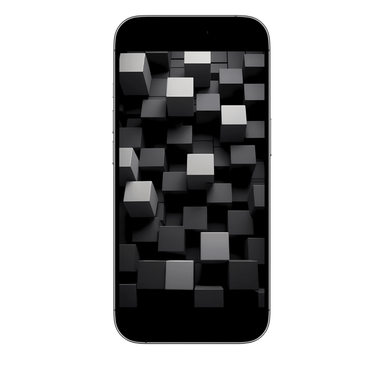 Monochrome Cubes in Black and Charcoal Gray