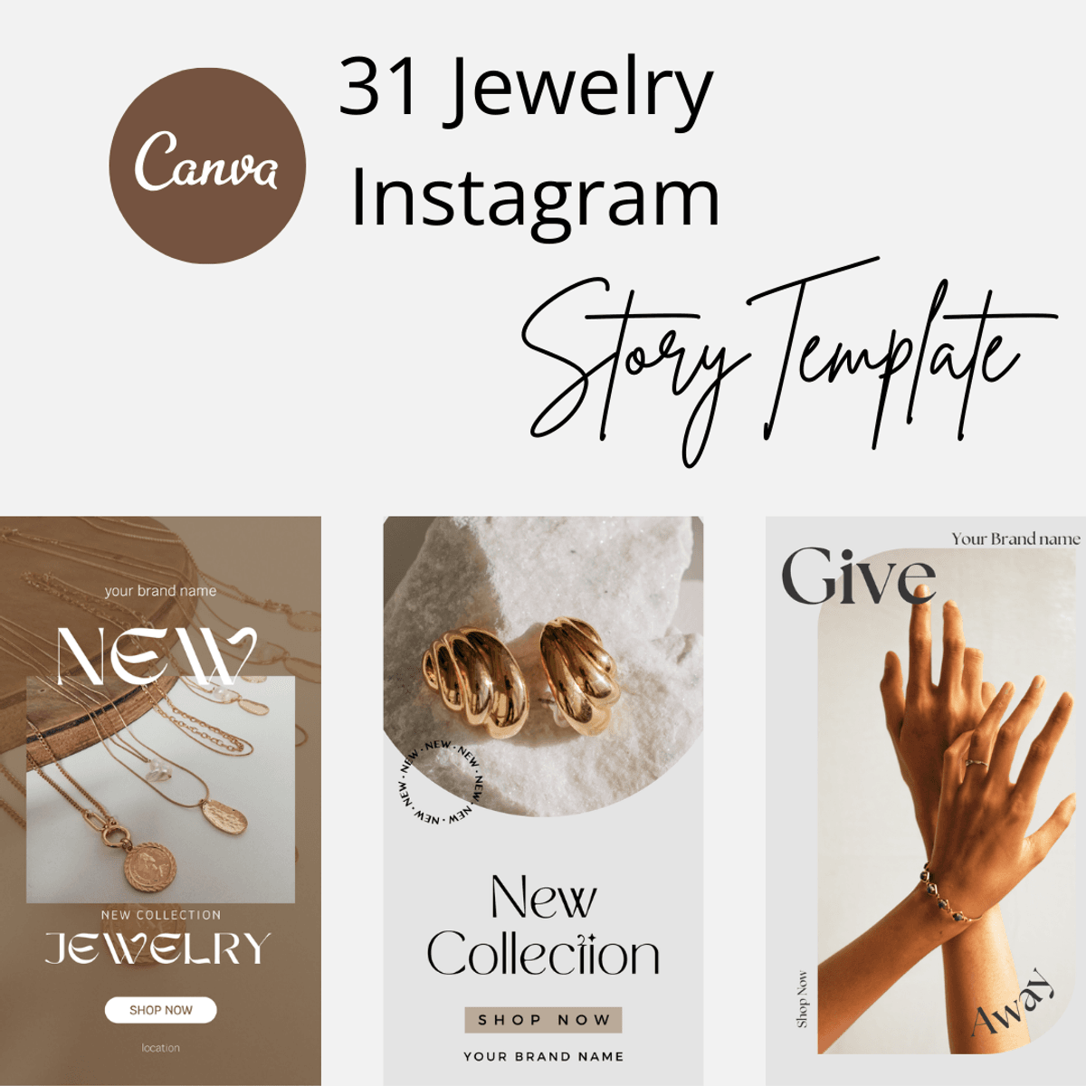 31 Jewelry Instagram Story Templates | Aesthetic Instagram Feed