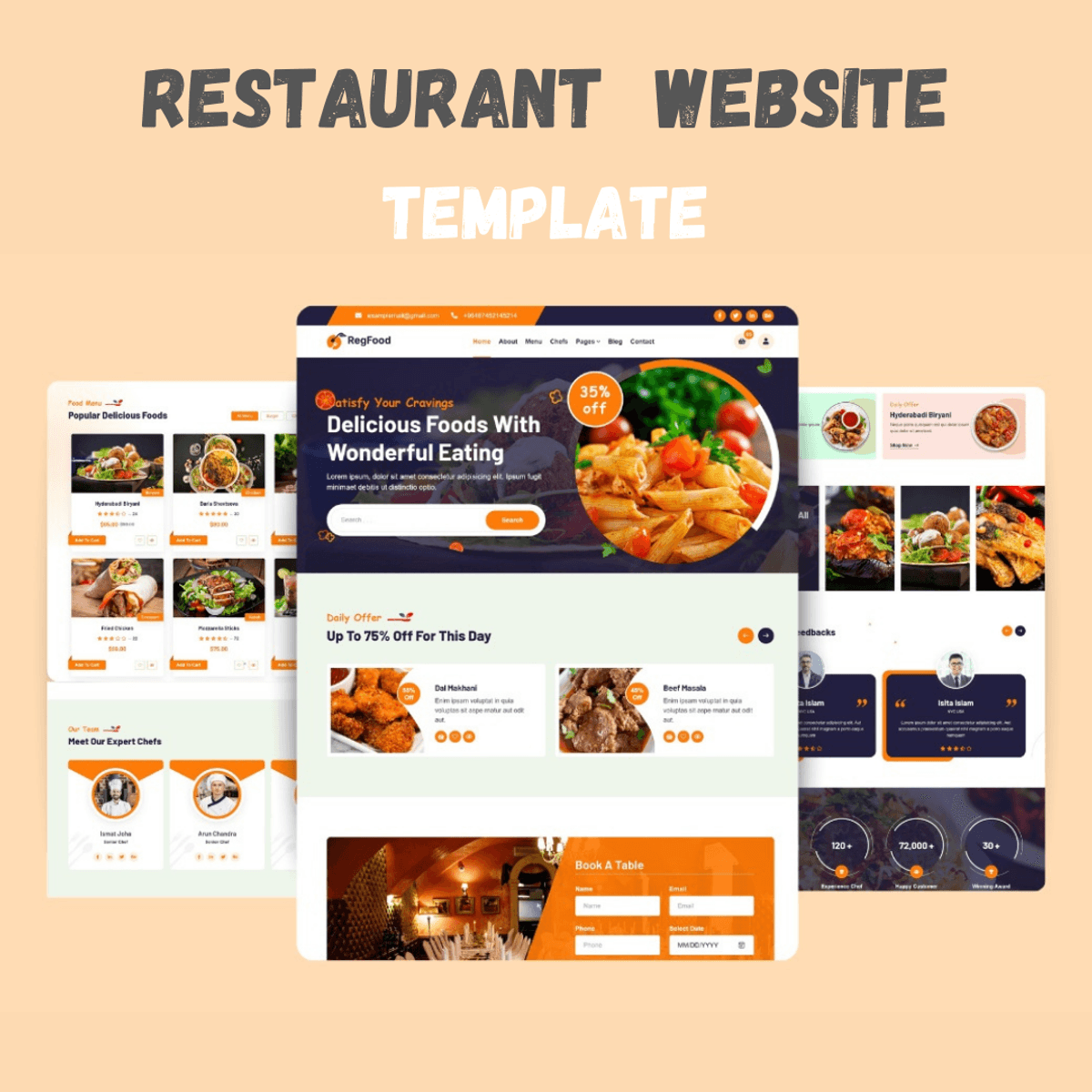 Responsive Food Website Template