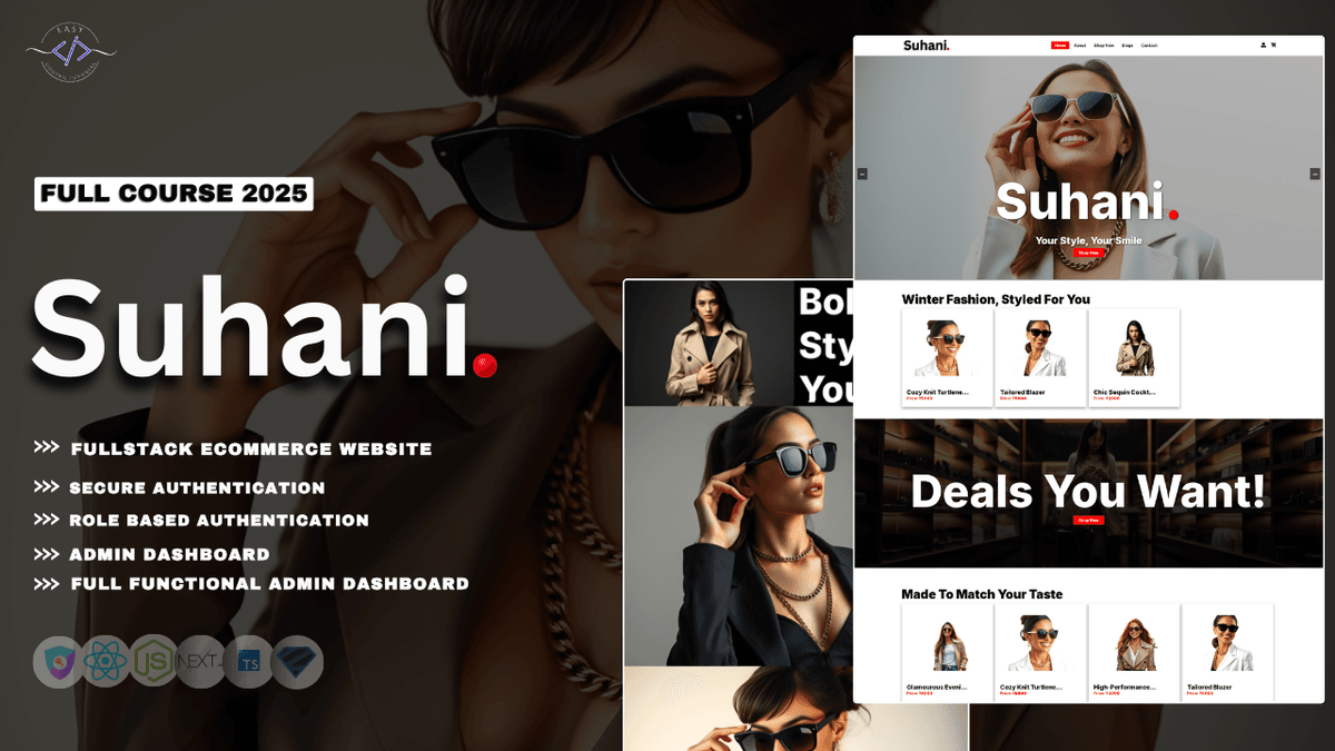 Fullstack Ecommerce Website Using NEXT.JS, TS 2025