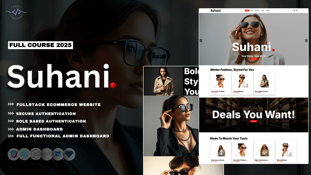 Fullstack Ecommerce Website Using NEXT.JS, TS 2025