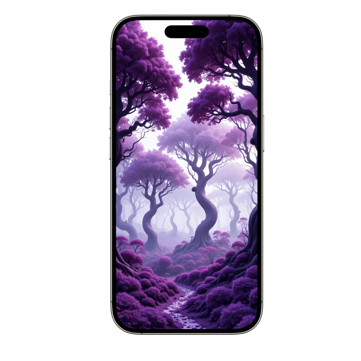 Plum Abstract Forest