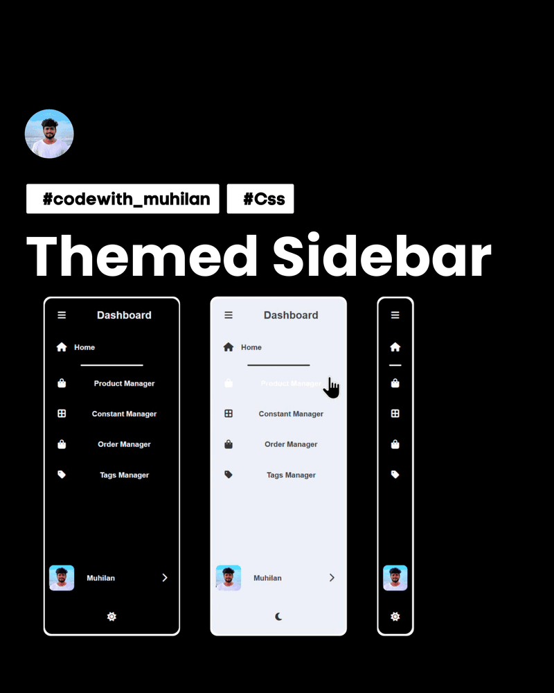 Toggle Theme Sidebar
