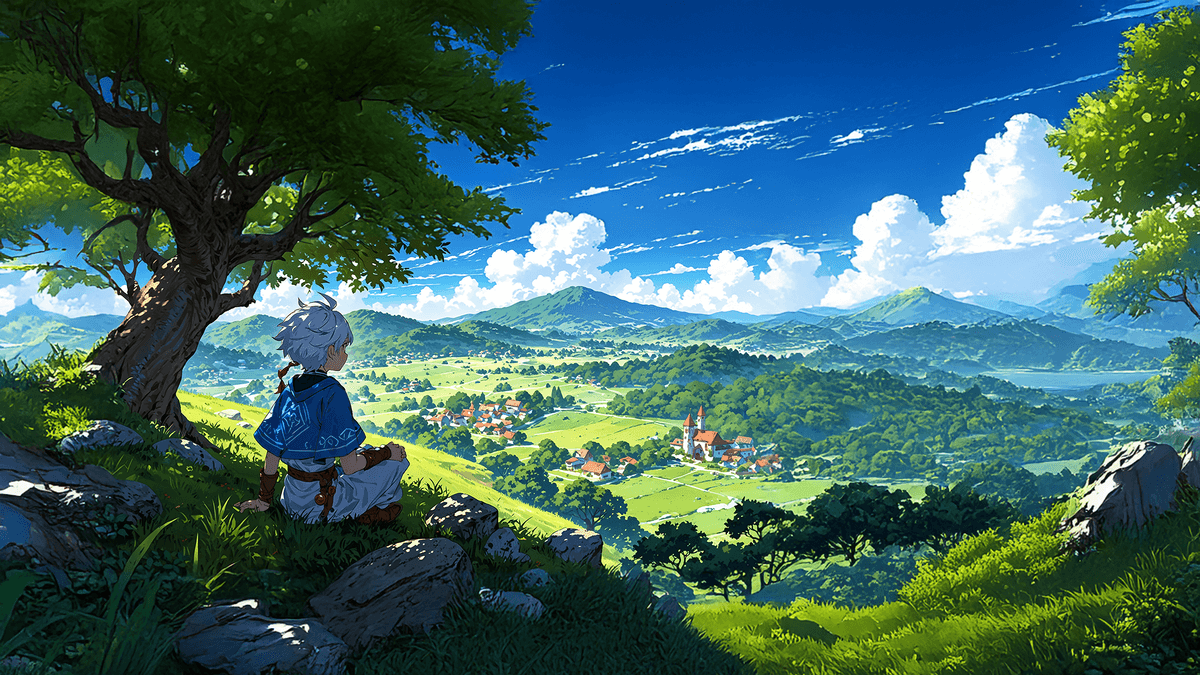 [Wallpaper] take a moment on the hill 🍃🏞️