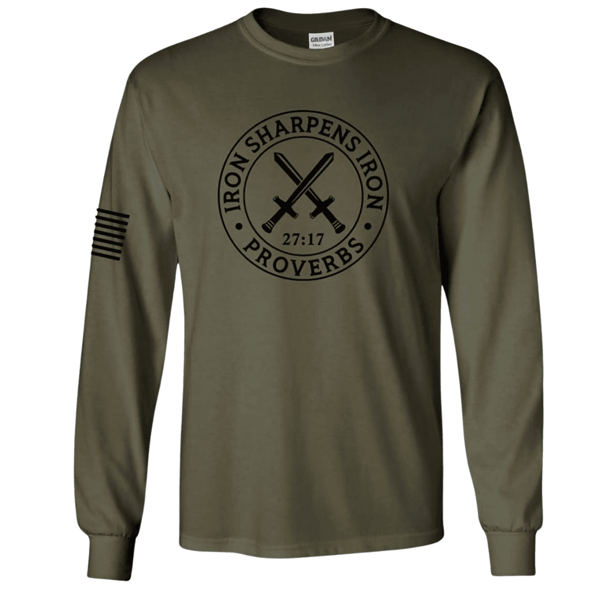 Iron Sharpens Iron Proverbs 27:17 T-Shirt - longsleeve