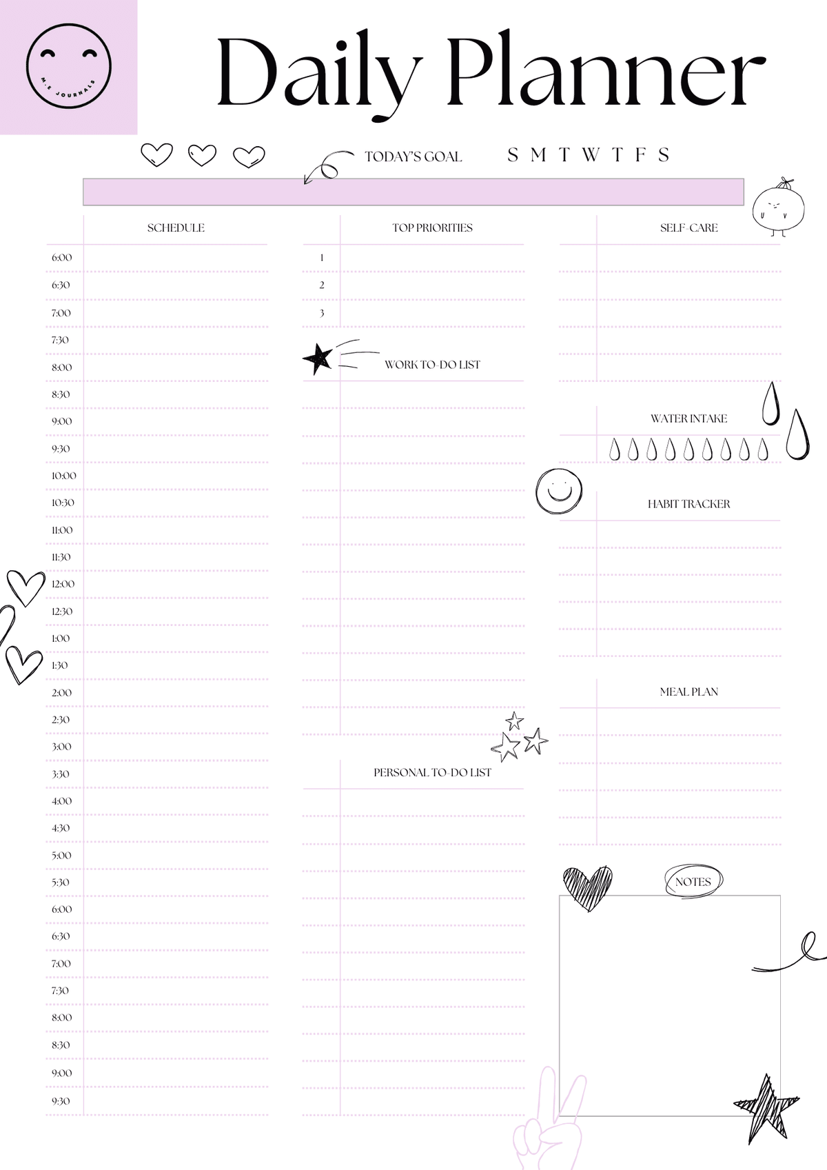 Fun Daily Planner :) - Buymeacoffee