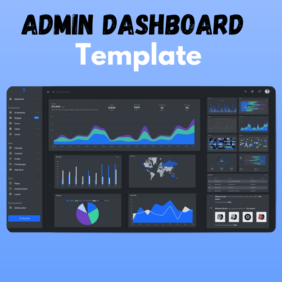 Admin Dashboard Template Fully Responsive And ( 50 + Pages )