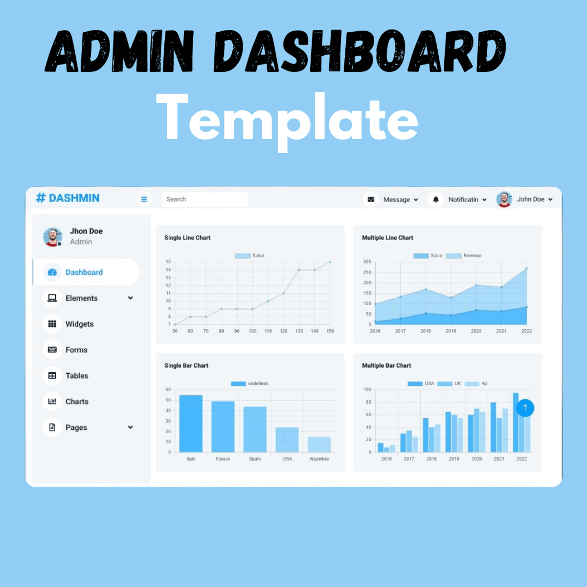 Responsive Admin Dashboard Template Fully Responsive And ( 10 + Pages )