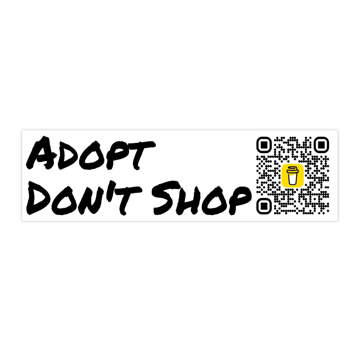 Exclusive printed TeeAdopt Don't Shop Bumper Stickers - Promote Animal Adoption, Car Stickers, Dog Lover Gifts