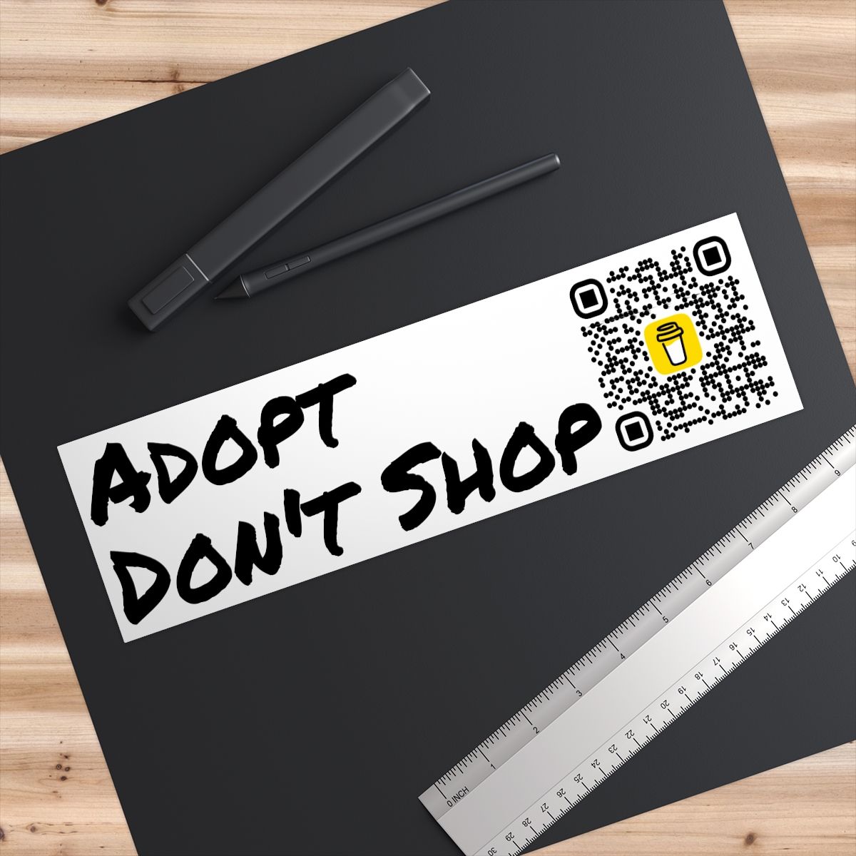 Exclusive printed TeeAdopt Don't Shop Bumper Stickers - Promote Animal Adoption, Car Stickers, Dog Lover Gifts