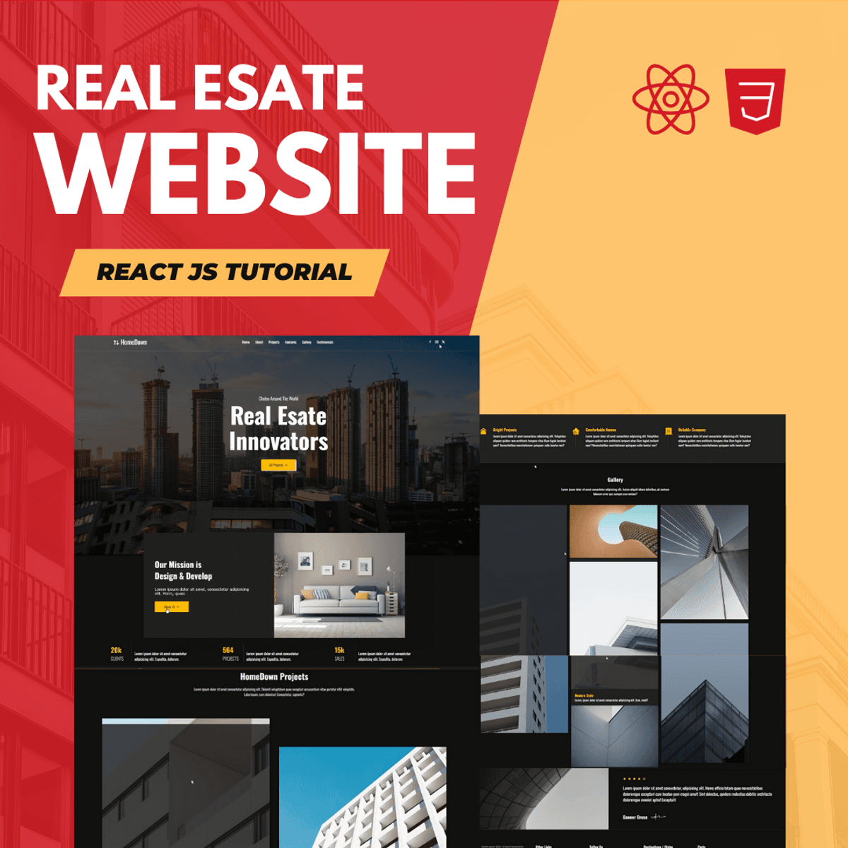 Amazing Real estate Website Template React JS Project 🔥💖 - Buymeacoffee