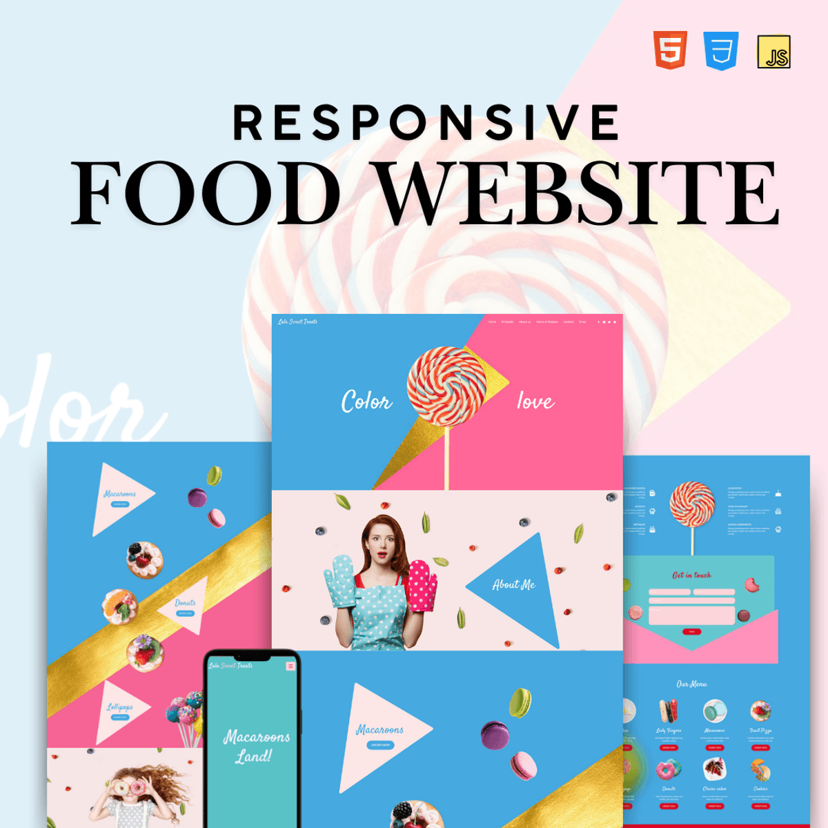 Ecommerce Candy Shop online Website landing Page in HTML CSS & JS 🔥