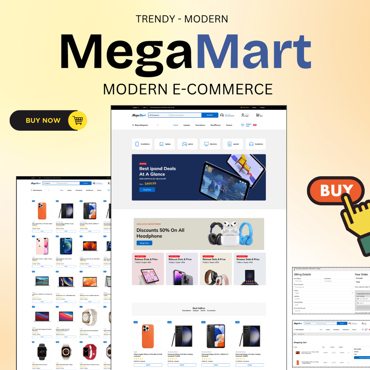 Complete Responsive eCommerce Website Template | HTML CSS and JavaScript
