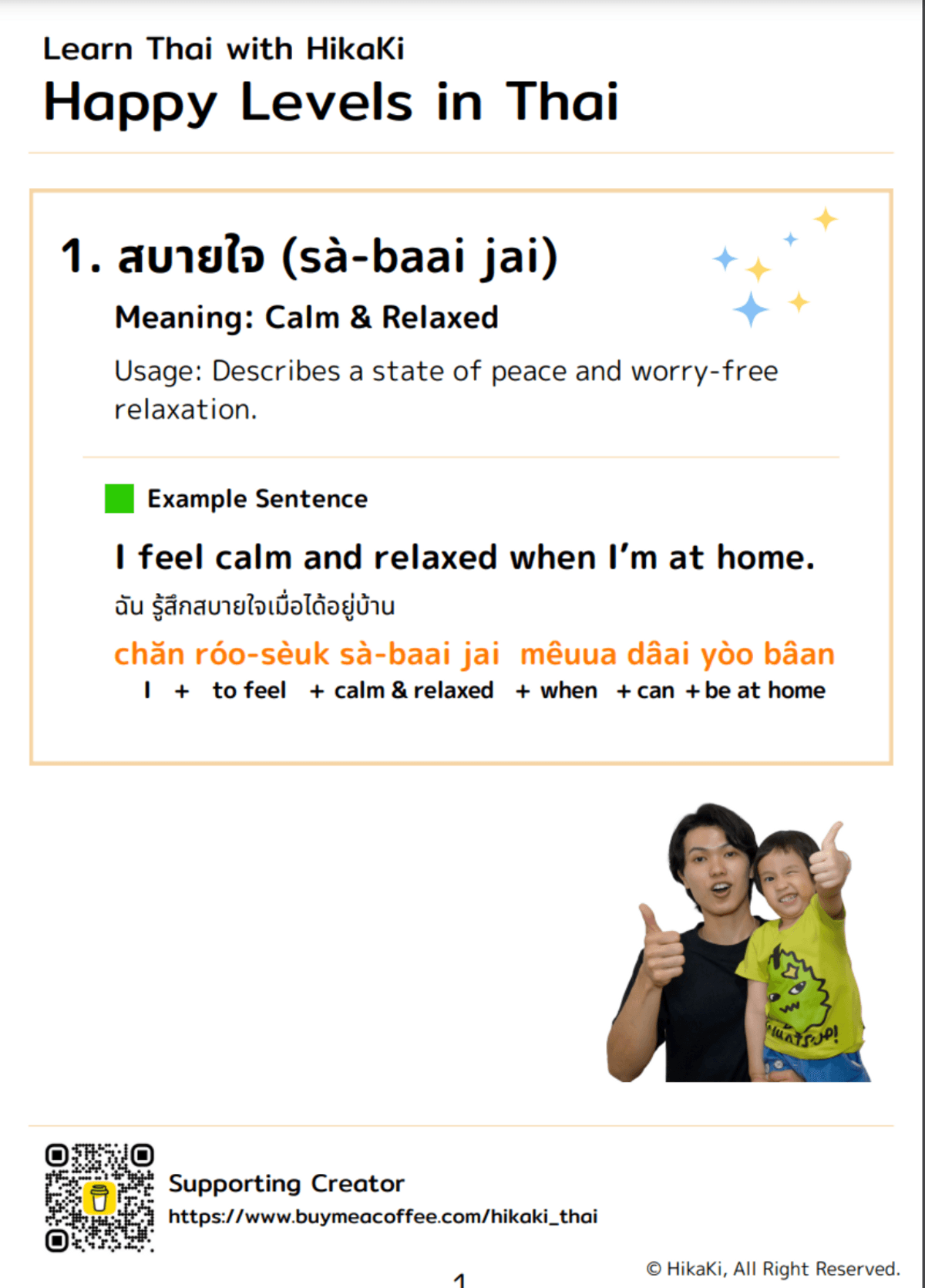 【Happy Levels in Thai】Script explanation & Mini-Conversation & Quick Practice