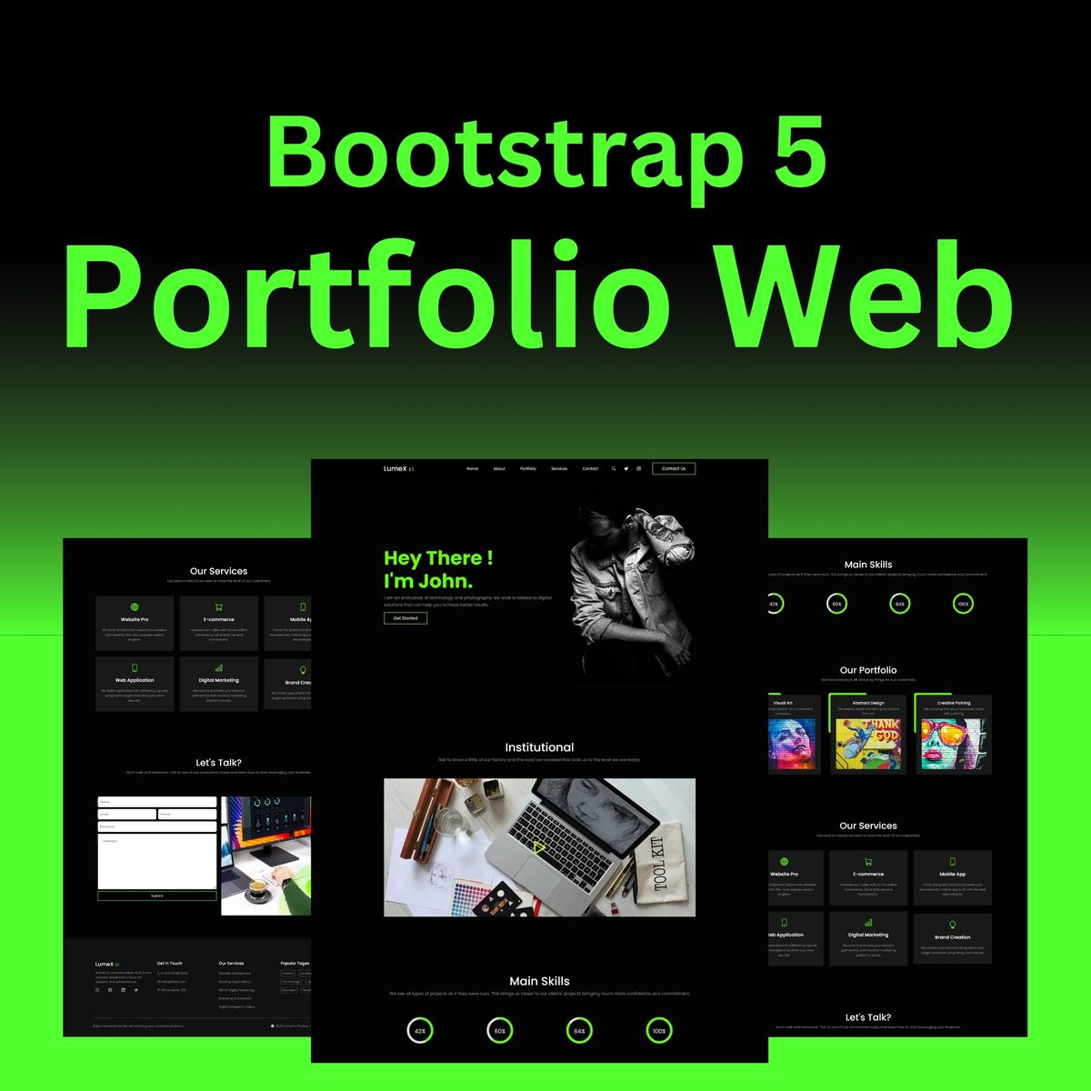 Bootstrap Template : A Responsive and Animated Modern Portfolio Website for Beginners
