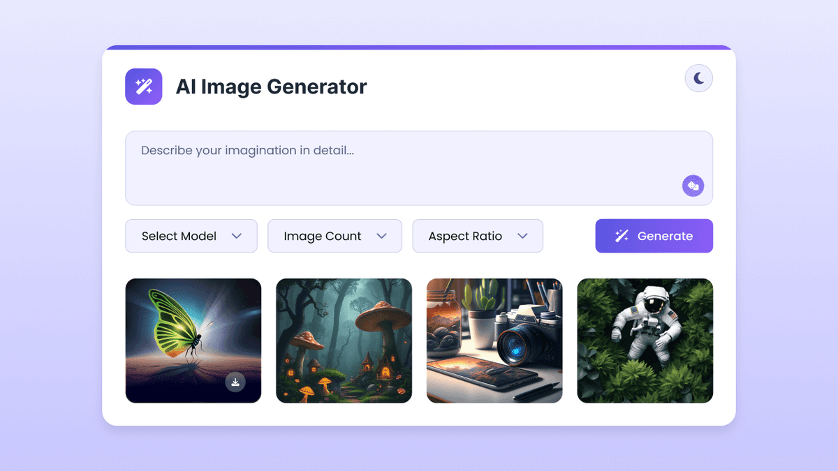 AI Image Generator in HTML CSS & JavaScript - Buymeacoffee