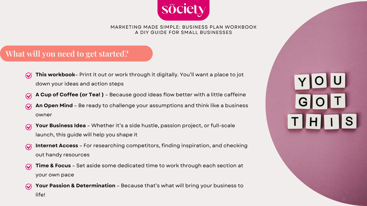 FREE Business Plan Workbook (A DIY Guide for Small Businesses)