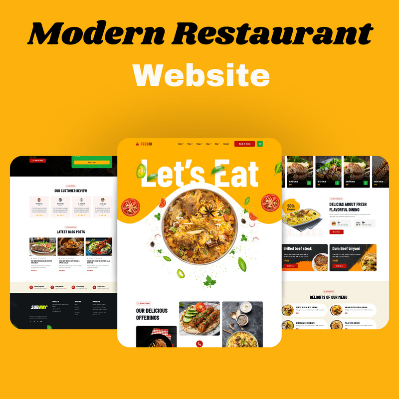 Responsive Restaurant website Template - Buymeacoffee