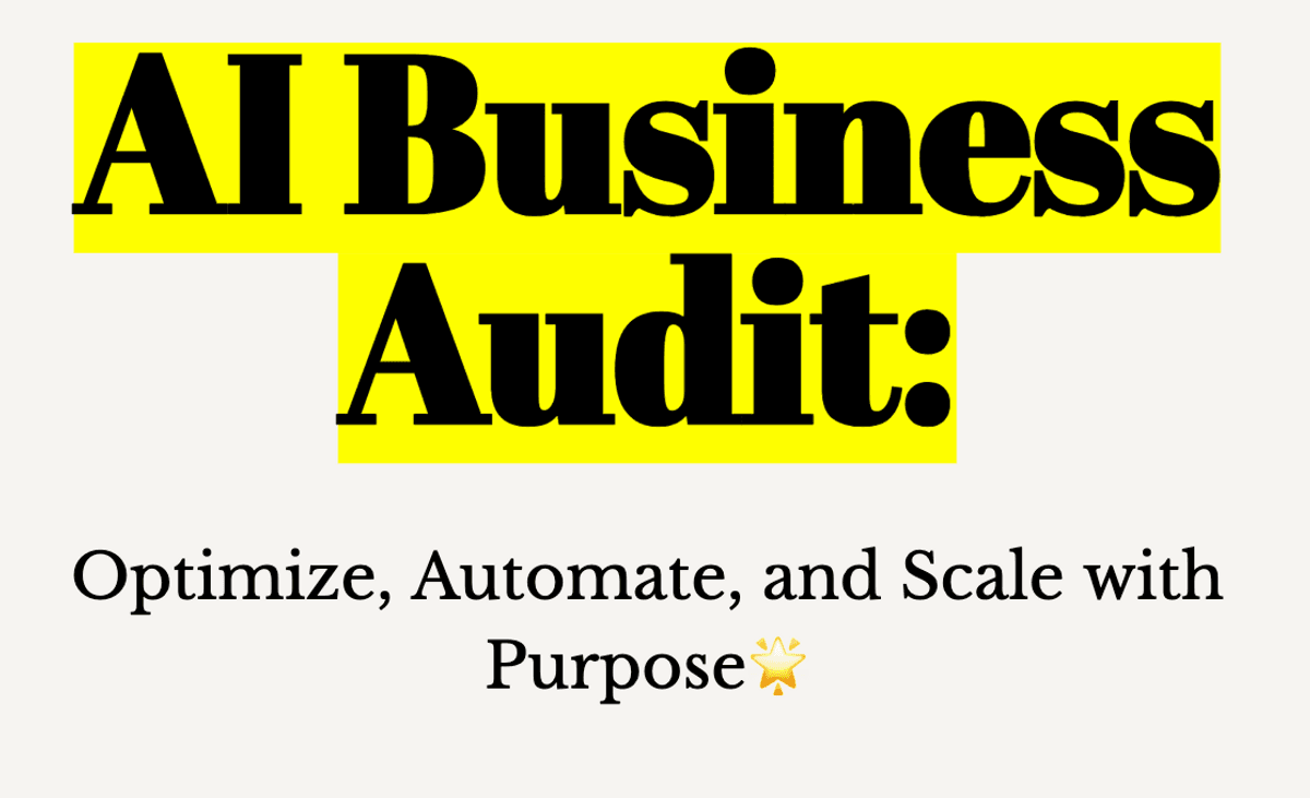 AI Business Audit Checklist