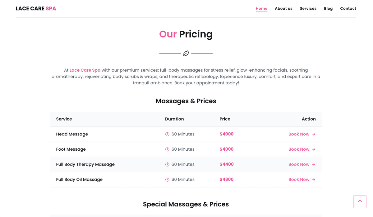 🌿 Luxury Spa & Massage Website Template | Next.js & React | Ready to Launch!