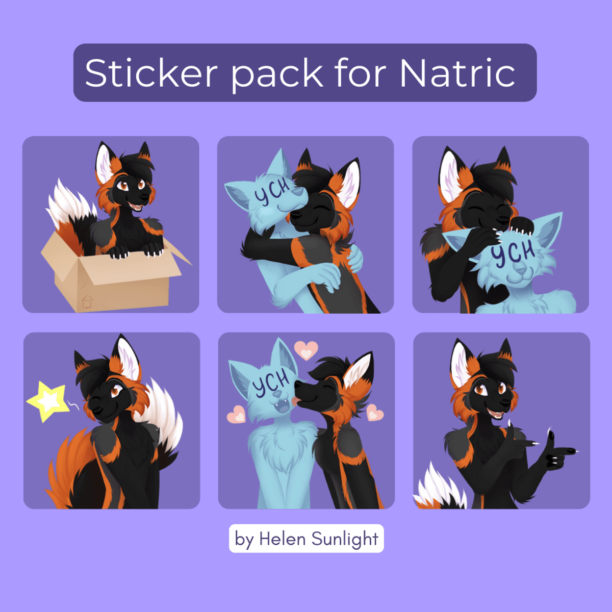 5 Custom stickers + 1 bonus sticker