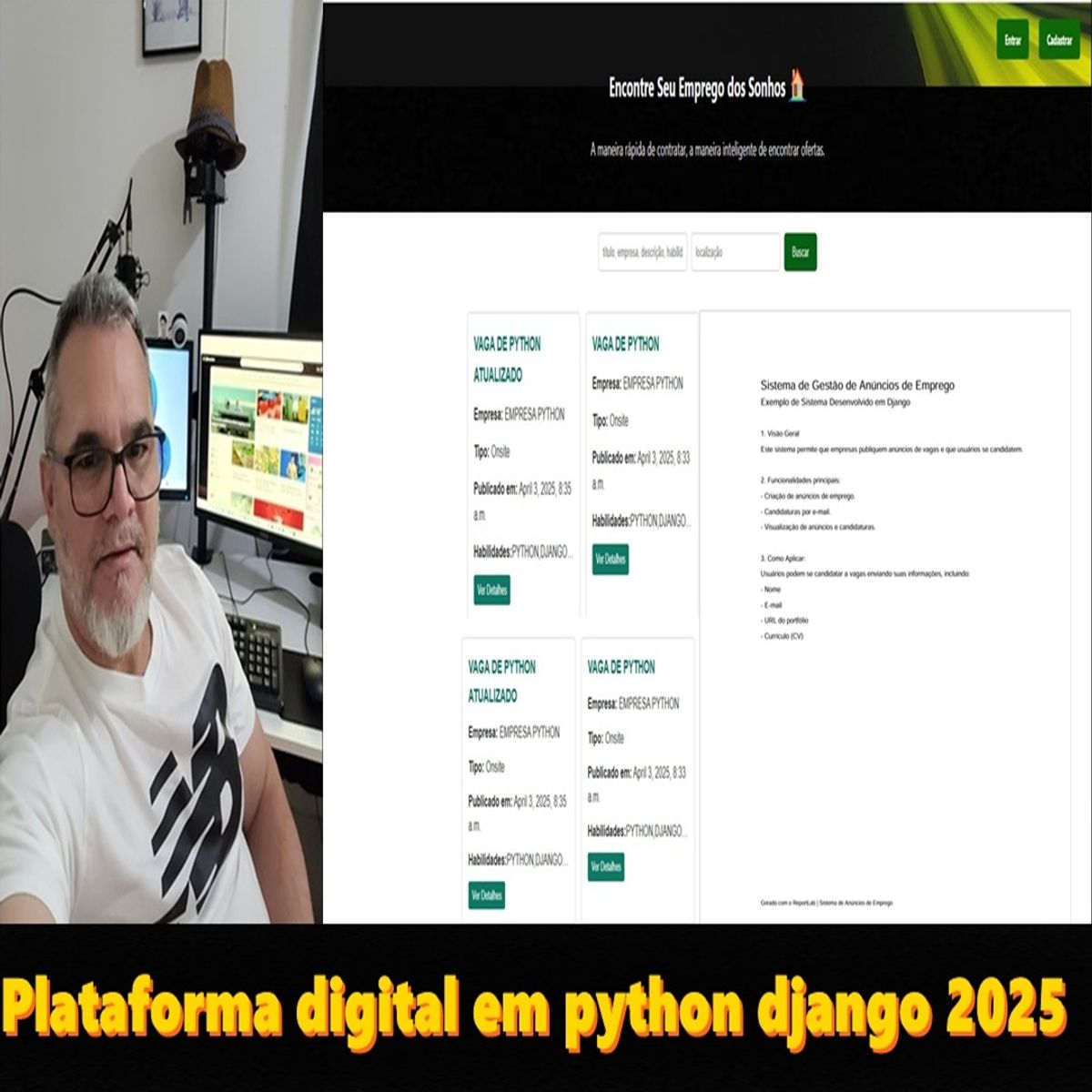 Conectando Profissionais e Oportunidades com Django Plataforma de empregos