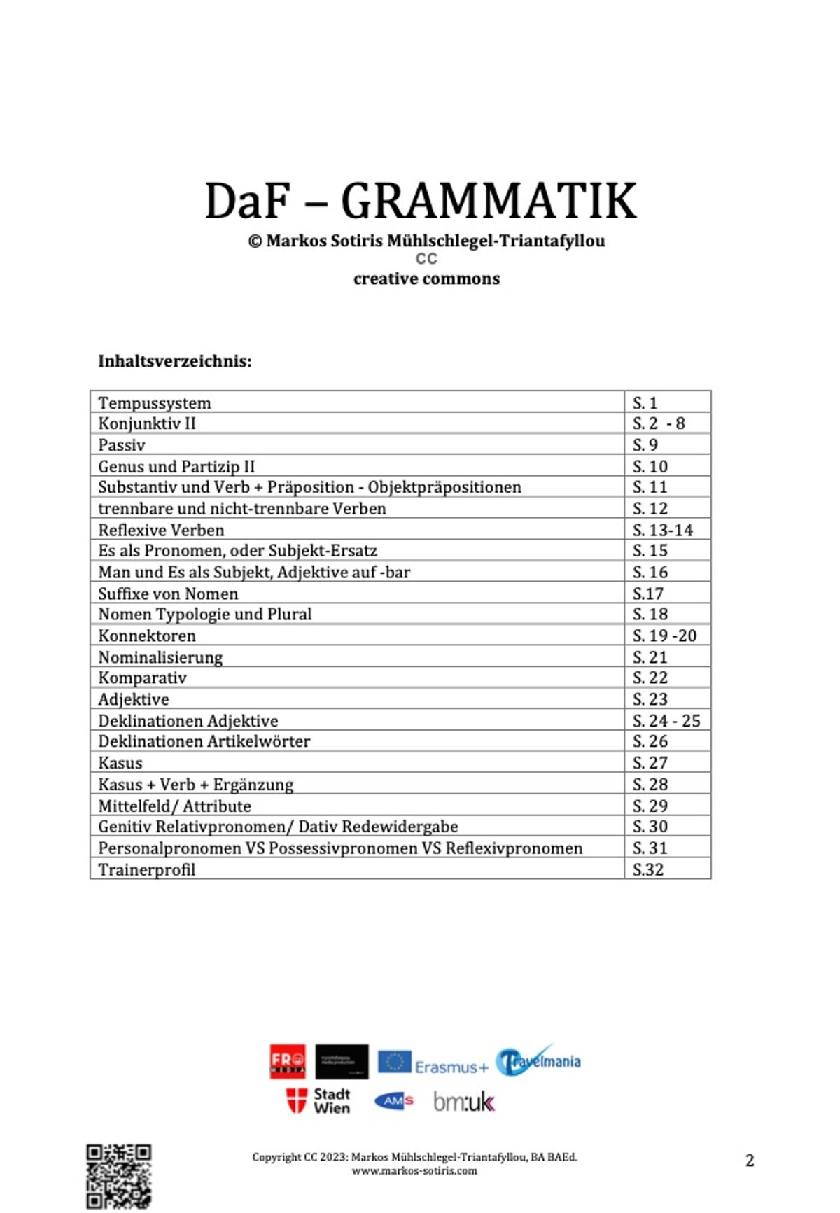 Grammatik Tabellen Trainer - by Markos Sotiris