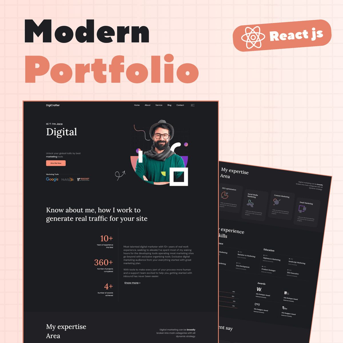 React JS Beginner Projects: Build a Modern Responsive Personal ...