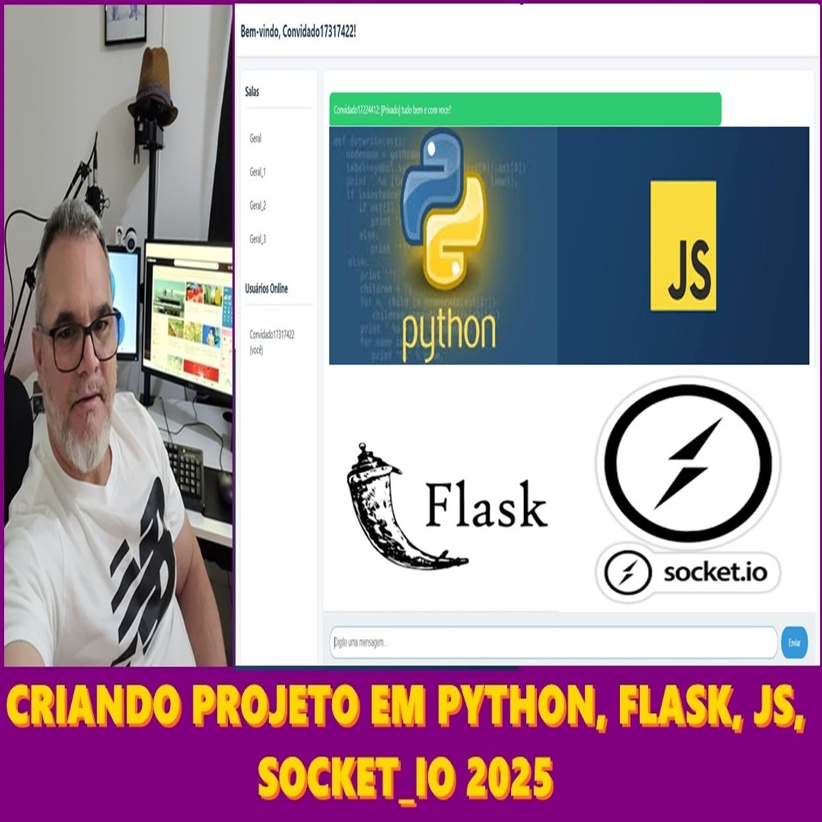 Aplica&ccedil;&atilde;o Web em Python com Flask, JavaScript e Socket.IO para Comunica&ccedil;&atilde;o em Tempo Real