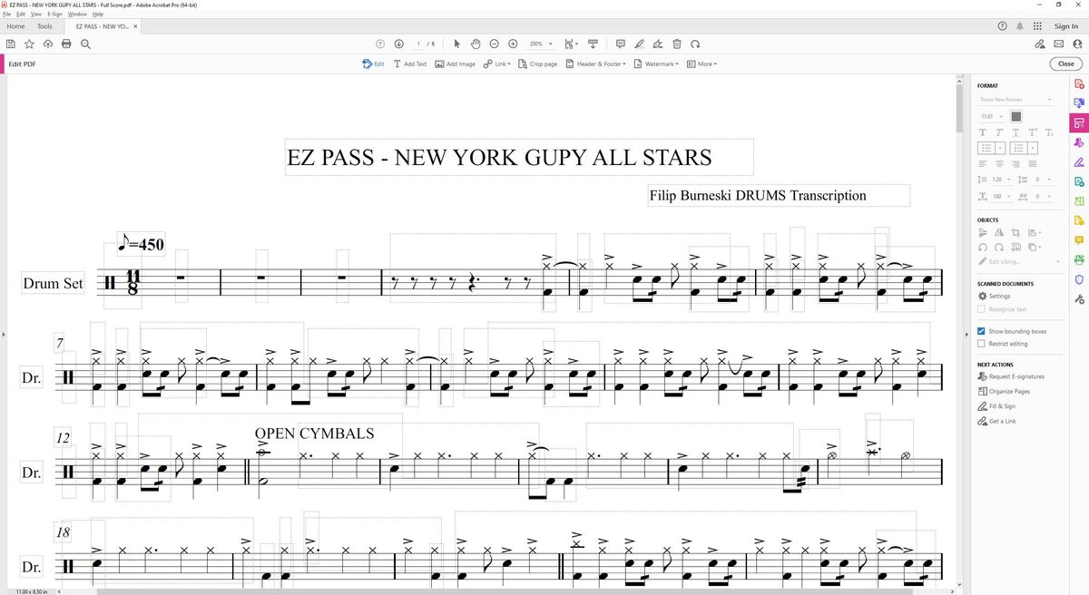 Ez pass - New York Gypsy All Stars PDF and Sibelius play-along