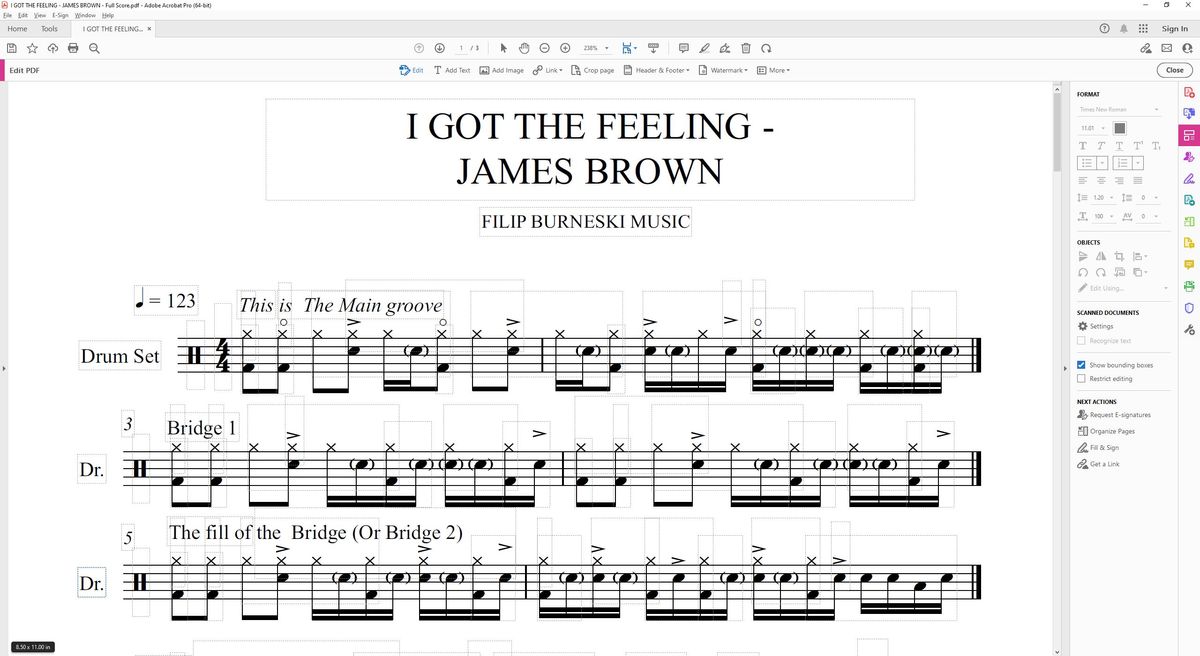 James Brown - I Got The Feelin' PDF and Sibelius play-along