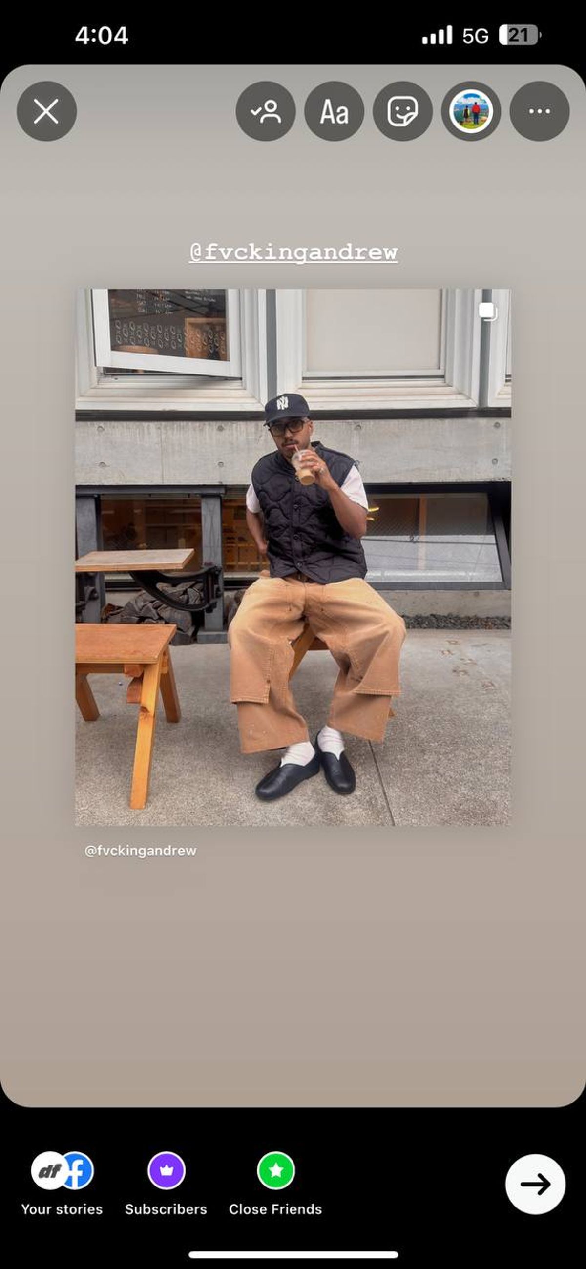 IG story fit repost